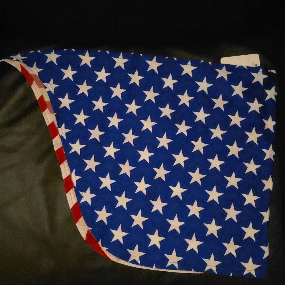Sexy American Flag Swimsuit Triangle Top And Thong With Coverup 3 Piece - Picture 11 of 11